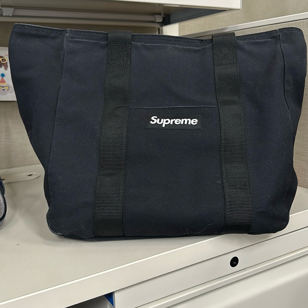 Supreme canvas Black Tote